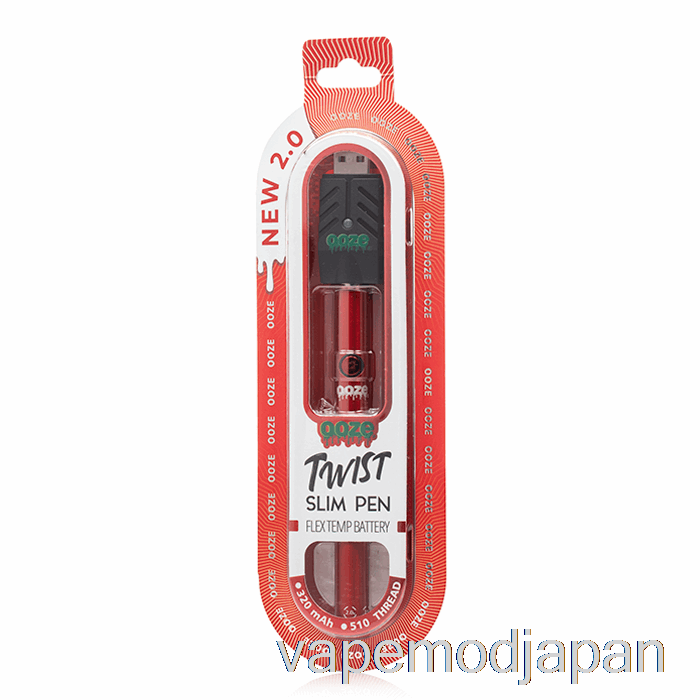 VAPE MOD OOZE スリム ツイスト ペン 2.0 フレックス テンプ バッテリー ルビー レッド